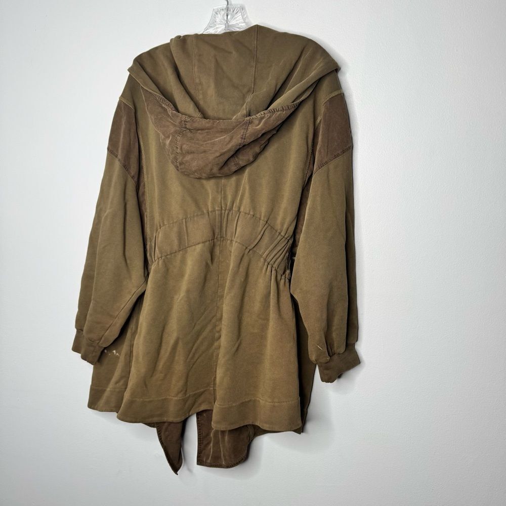 FREE PEOPLE Womens Olive C'Mon Hooded Cardigan Jacket - Picture 10 of 10